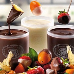 Шоколадное фондю фото с фруктами