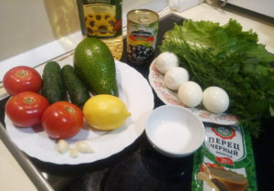 Салат из авокадо рецепт простой и быстрый ингридиенты