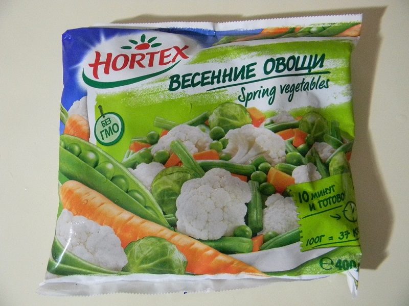 Весенние овощи в упаковке
