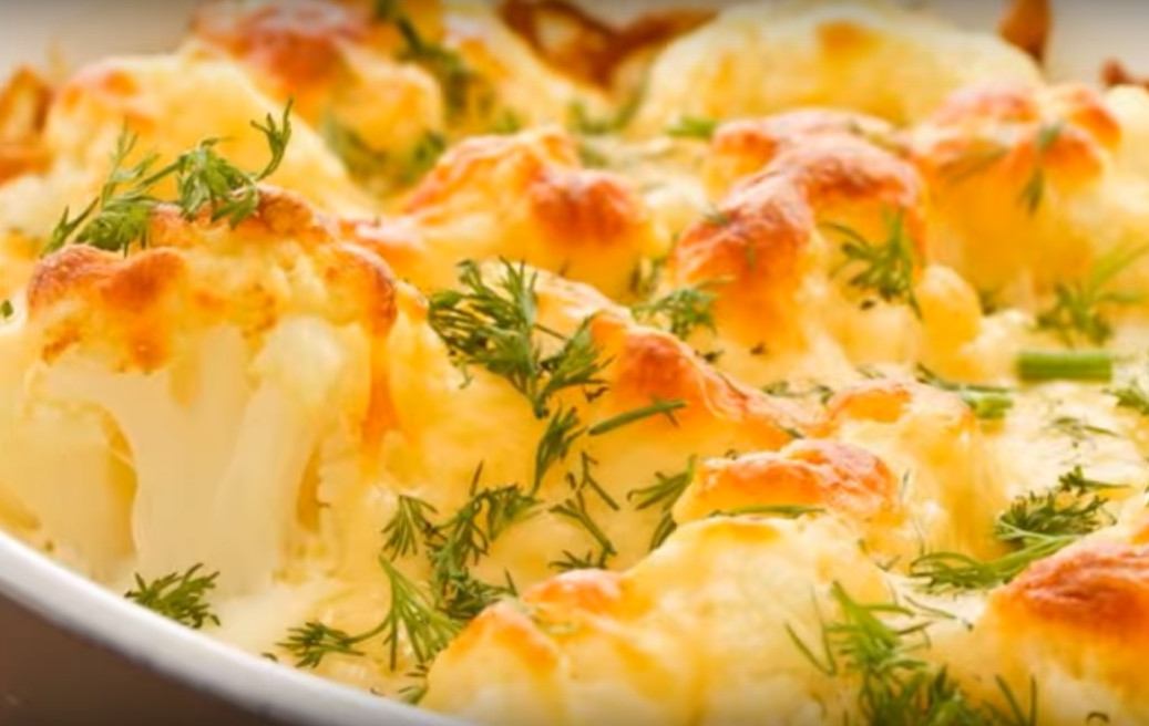 Рецепт запеканки из цветной капусты в духовке с сыром