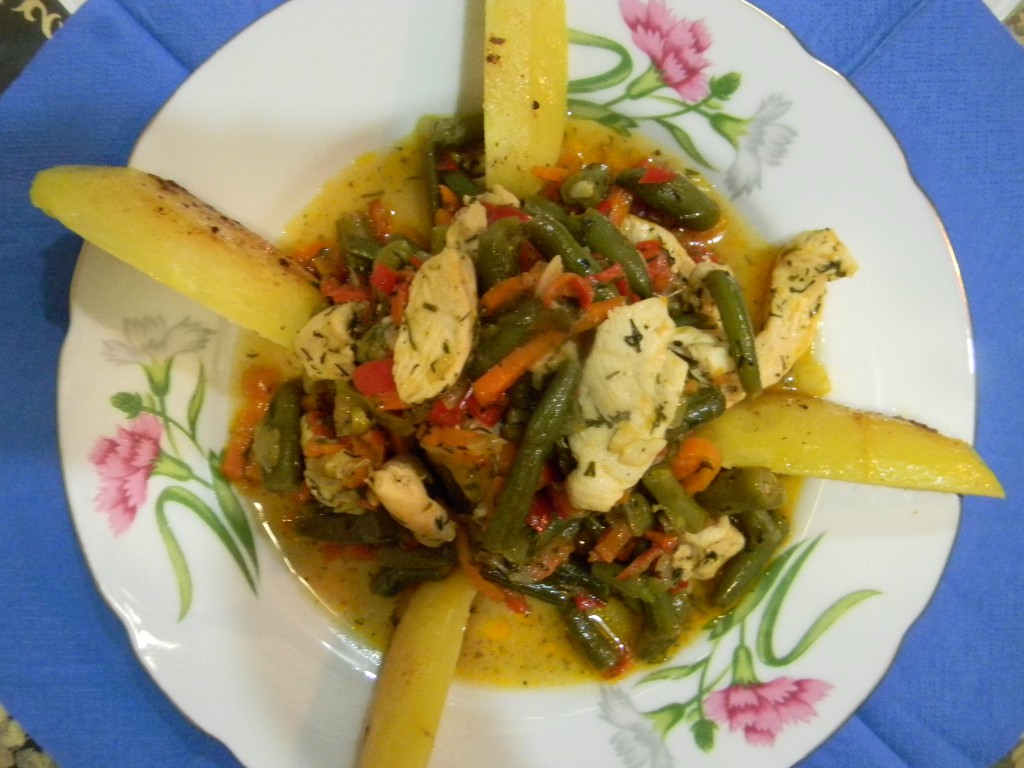 Рецепт рагу с курицей и овощами и картошкой