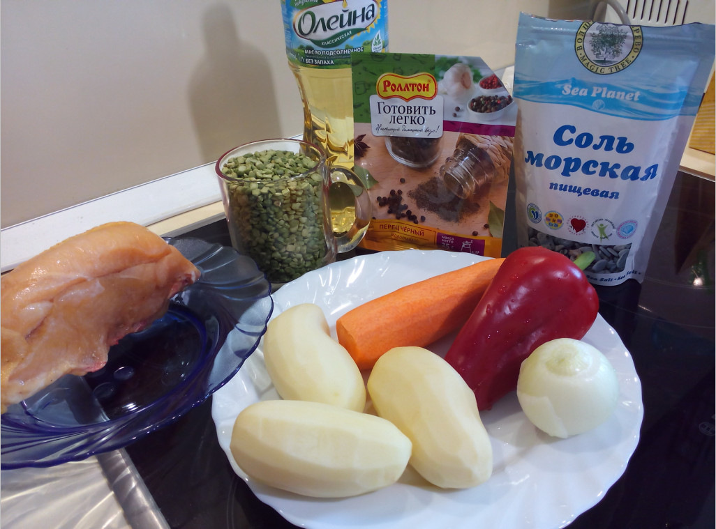 Как приготовить гороховый суп с курицей ингридиенты