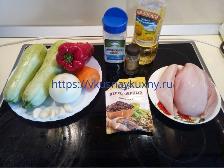 Рецепты блюд из кабачков и куриного филе на сковороде