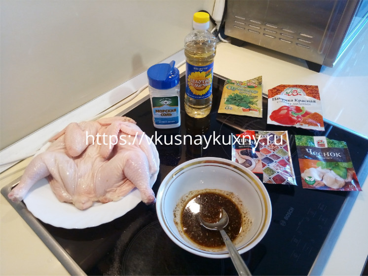 Запечь цыпленка в духовке целиком рецепт вкусный